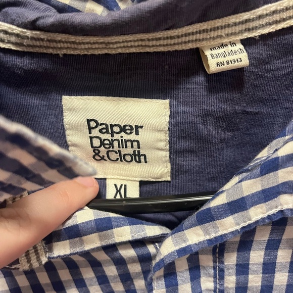 Paper Denim & Cloth Black and White Gingham Shirt - Picture 2 of 3